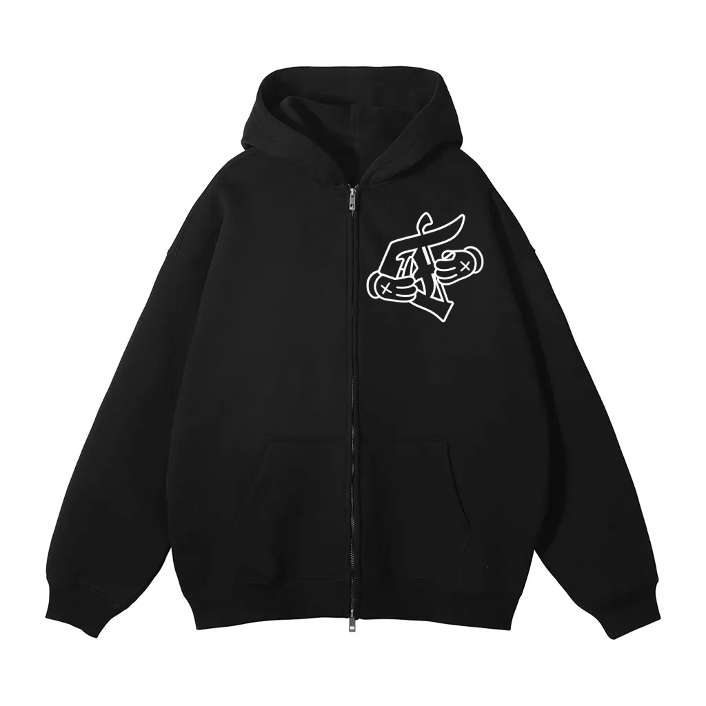 'Holdin F ' Zip-Up Hoodie
