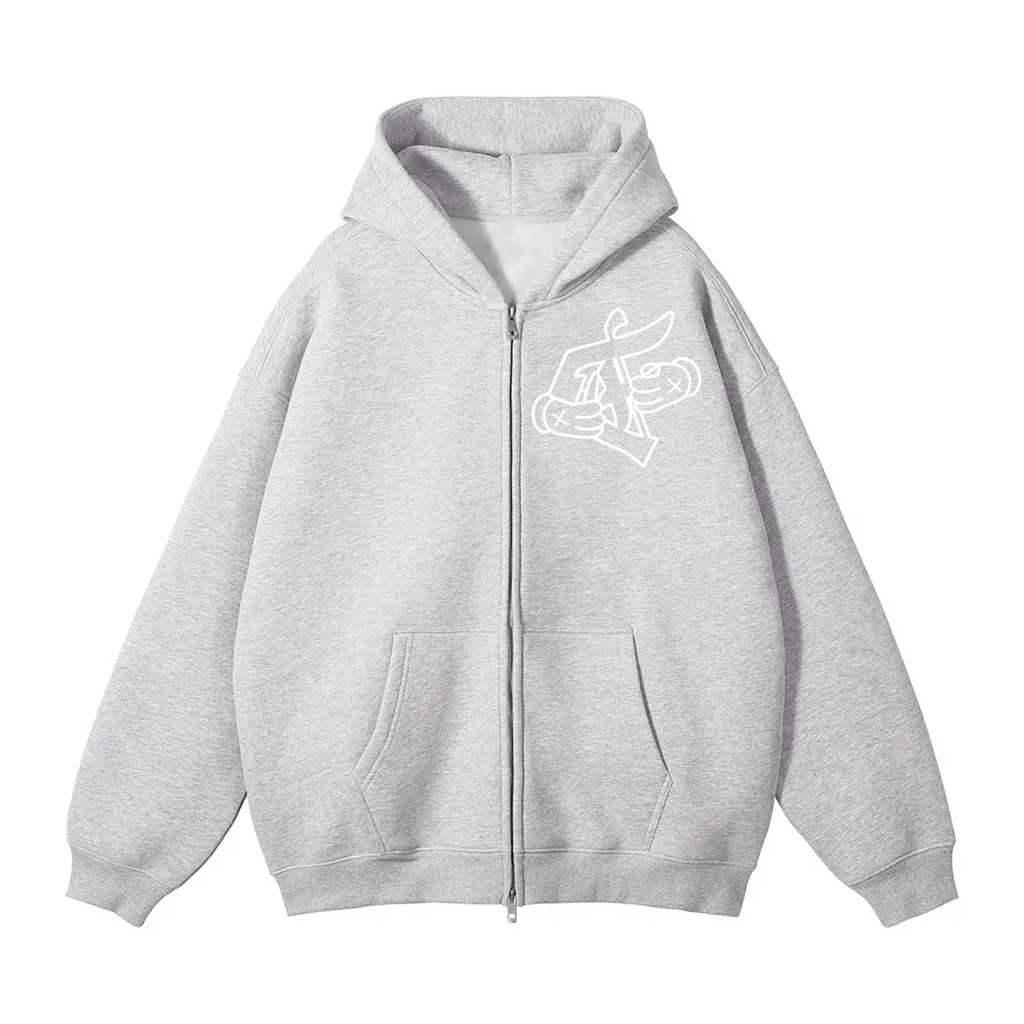 'Holdin F ' Zip-Up Hoodie
