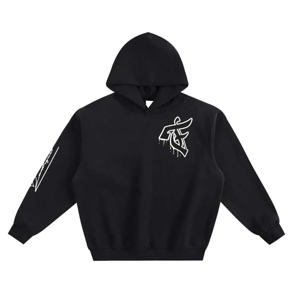 Melting 'F' Signature Sleeve Hoodie