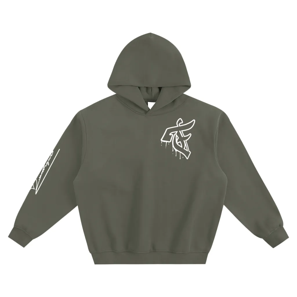 Melting 'F' Signature Sleeve Hoodie
