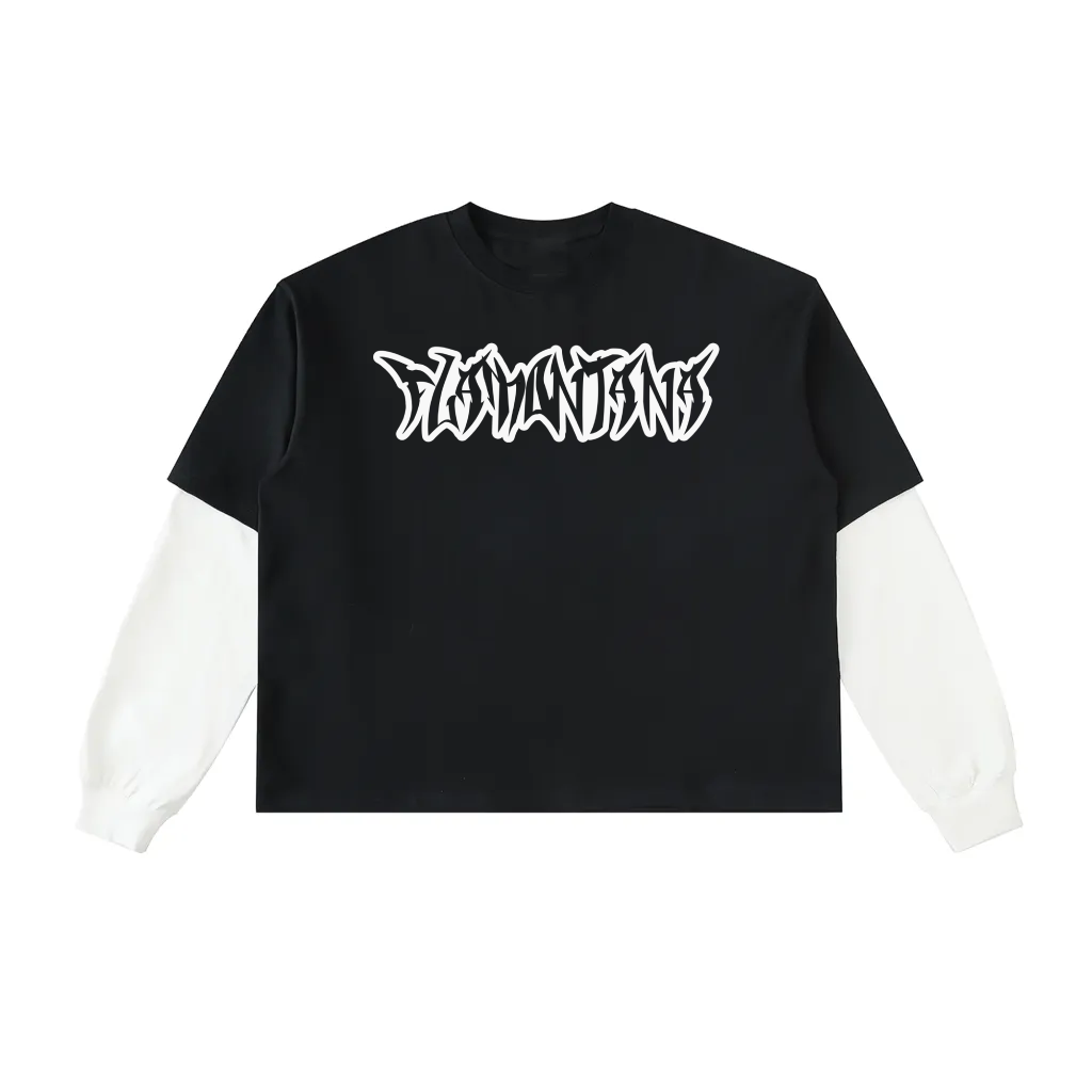 Flamontana 'Scrawl' Contrast Sleeve Shirt