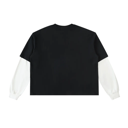 Flamontana 'Scrawl' Contrast Sleeve Shirt