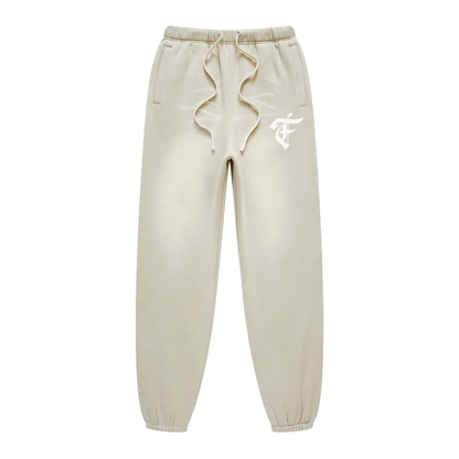 'F' Logo Tan Joggers