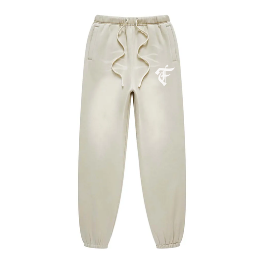 'F' Logo Tan Joggers